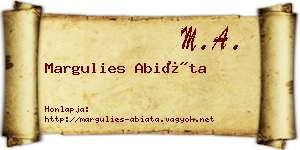 Margulies Abiáta névjegykártya